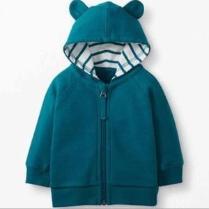 ✨SALE✨Hanna Andersson Teal Baby Bear Zip-Up Hoodie and Jogger Sweatpants - NWT!